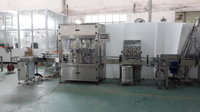 6 heads thick sauce filling machine linear line WITH ROUND b
